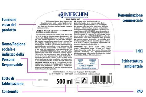 composizione chimica di una crema cosmetica