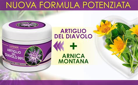 Diagramma comparativo: Arnica vs Artiglio del Diavolo