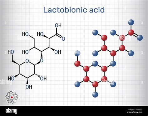 Struttura chimica dell'acido lattobionico