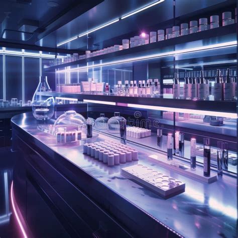 Professionista al lavoro in un laboratorio cosmetico