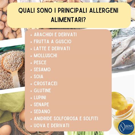 Immagine di vari alimenti comuni che possono scatenare reazioni allergiche