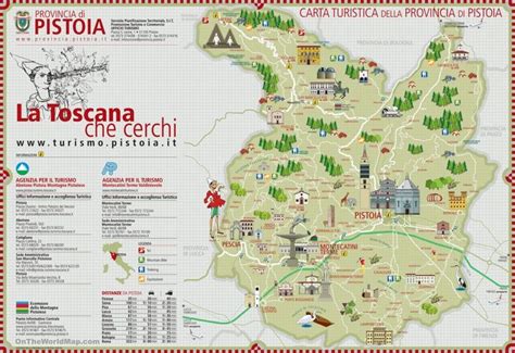 Mappa stilizzata di Pistoia con icone mediche