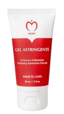 Tubetto di gel astringente con cloruro d'alluminio