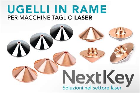 Diverse tipologie di ugelli laser