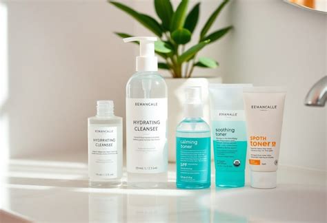 Schema di una routine skincare per pelli sensibili