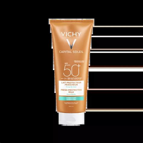 Collage di diverse confezioni di prodotti Vichy Capital Soleil