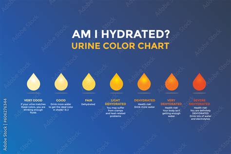 Infographic comparing hydration levels and urine color