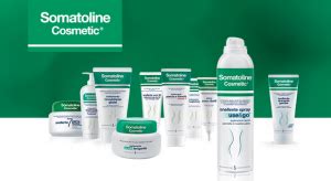 Immagine di una vasta gamma di prodotti Somatoline disposti su uno scaffale