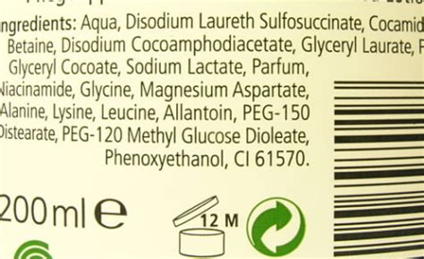 Lista ingredienti cosmetici