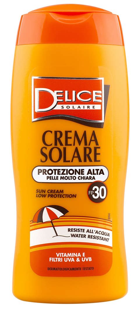 Pelle chiara con crema solare