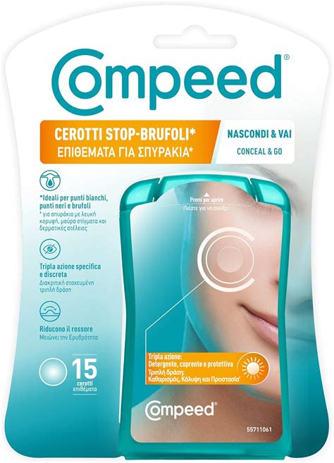 Cerotti Compeed per brufoli su sfondo pulito