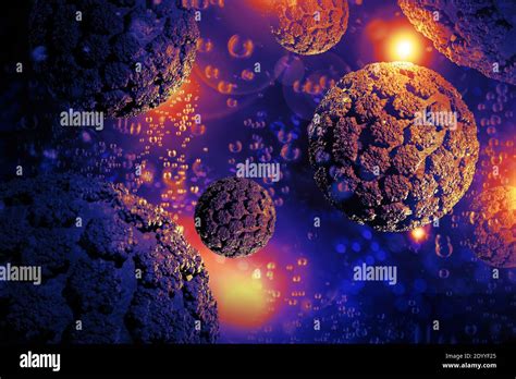 Microscopio che mostra il virus del papilloma umano (HPV)