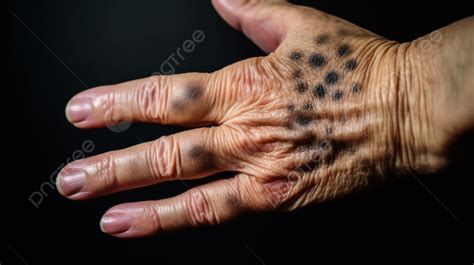Manifestazione di vitiligine sul dorso di una mano