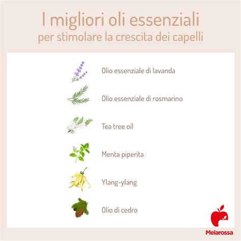 Infografica su oli essenziali benefici per i capelli