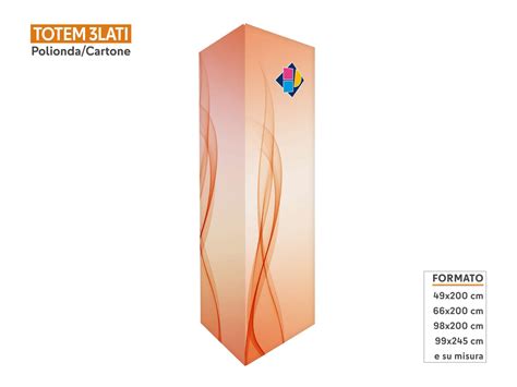 Esempi di personalizzazione grafica su totem trifacciale