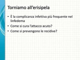 Infografica sui rischi e le complicanze del linfedema