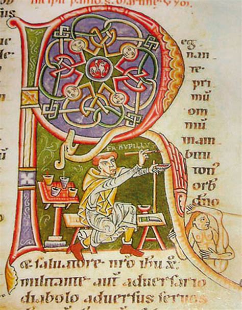 Manoscritto medievale con sigle