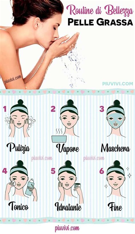Schema di una routine per la pelle grassa