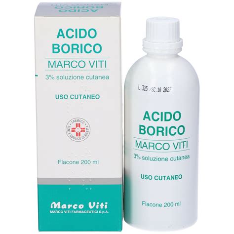 Immagine di un flacone di Acido Borico Marco Viti.