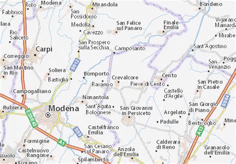 Mappa di Crevalcore con indicazione dello studio medico