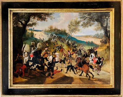 Un dipinto di Pieter Snayers che raffigura una battaglia con cavalieri