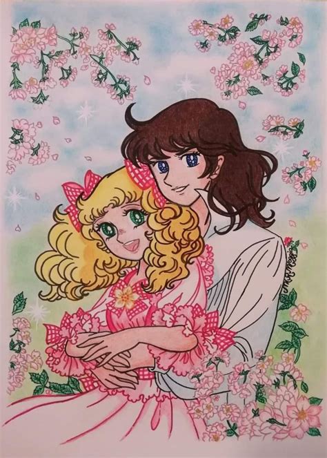 Illustrazione di Candy e Terence in un prato