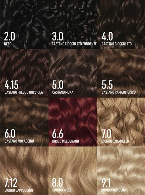 Immagine di diverse tonalità di tinta per capelli Dermacol