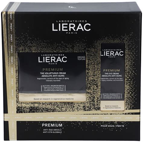 Immagine di una confezione del cofanetto Lierac Deridium con i suoi componenti.