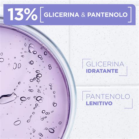Schema che illustra la funzione di avena, pantenolo e glicerina sulla pelle