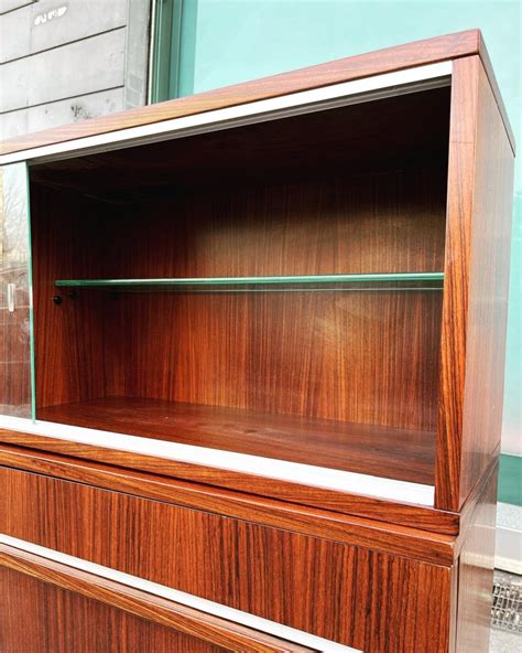 Pareti componibili in legno di palissandro stile anni '60