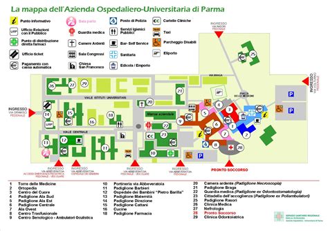 Mappa Azienda Ospedaliero-Universitaria Parma