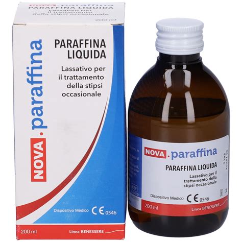 bottiglia di paraffina liquida