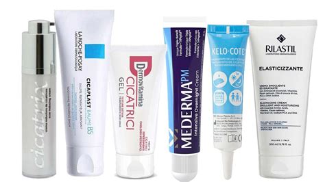 Diagramma che illustra l'azione degli ingredienti chiave nelle creme per cicatrici.