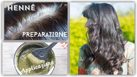 Schema di applicazione dell'henné sui capelli