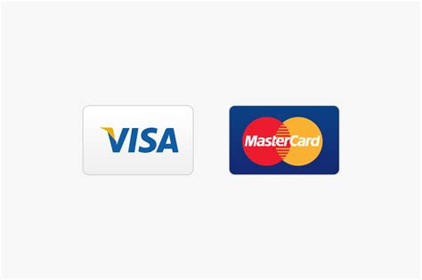 Icone carte di credito Visa e Mastercard