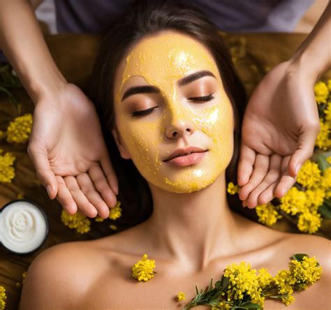 Donna che si massaggia il viso con olio di mandorle