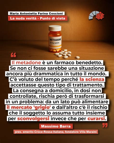 Un'infografica che riassume i benefici e i rischi del metadone