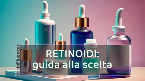 Infografica che confronta diversi tipi di retinoidi
