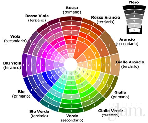 Schema della ruota dei colori applicata ai correttori
