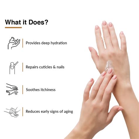 Comparison chart of different hand cream benefits (hydration, repair, anti-aging, protection)