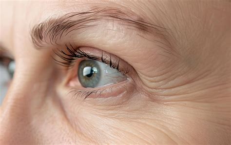 Close-up of the eye area showing reduced wrinkles