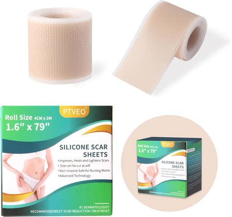 Immagine di un cerotto in silicone trasparente applicato su una cicatrice