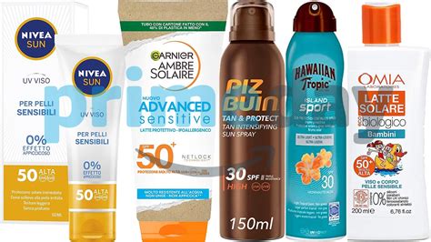 Illustrazione di diversi prodotti solari specifici per la protezione delle cicatrici