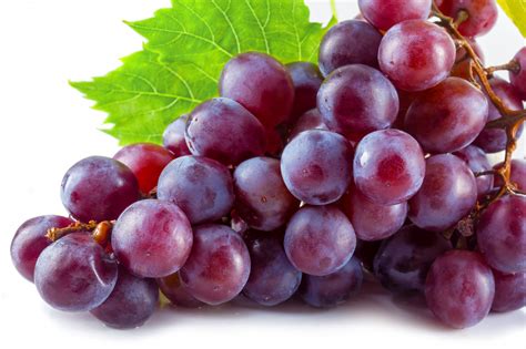 Grappolo d'uva rossa matura con gocce d'acqua
