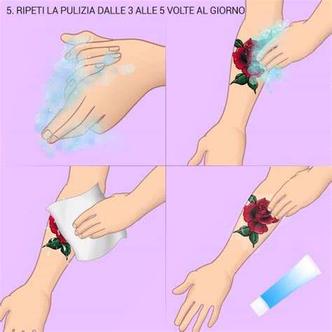 Set di prodotti per la cura del tatuaggio: sapone delicato, crema specifica, asciugamano in microfibra